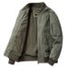 Men's Vintage Baseball Jacket – Retro Pilot Style, Polyester Casual Coat (M-3XL, Black/Grey/Green/Dark Blue/Khaki)_viptrois.com