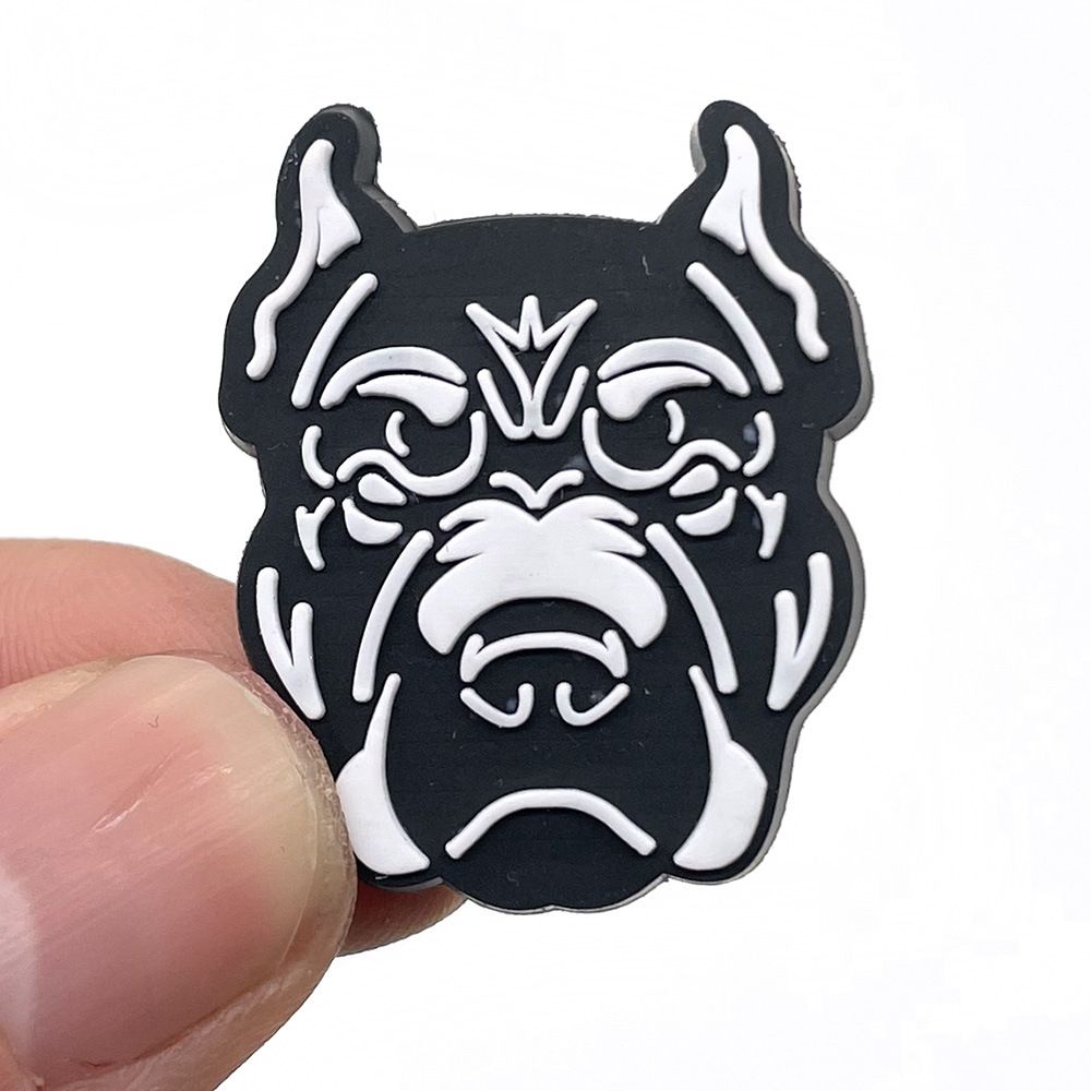 Black And White Series Animal Head Shoes Flower Shoe Buckle PVC Soft Glue DIY Detachable Garden Shoe Decorative Buckle Accessories_viptrois.com