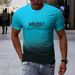2024 Minimalist Gradient 3D Printed Short Sleeved T-shirt Large Sports Breathable Men's Clothing Batch_viptrois.com