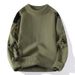 Men's Pullover Crew Neck Ripped Long Sleeve Korean Version Men's Sweater Warm Casual Knitted Sweater_viptrois.com