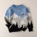 kid's clothing Christmas children's sweater cartoon sleigh deer jumper long sleeve autumn and winter warm new top_viptrois.com