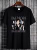 Rare Damon Salvatore Ian Somerhalder T-shirt New Black All Size Tee Versatile Slightly Streetwear Casual Designer Clothes Soft Homme Breathable_viptrois.com