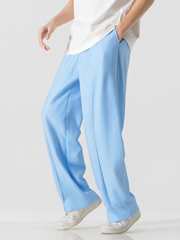 Men's Casual Linen-Blend Pants - Straight Leg, Relaxed Fit, Breathable & Lightweight For Everyday Wear (S-XXXL, 8 Colors)_viptrois.com