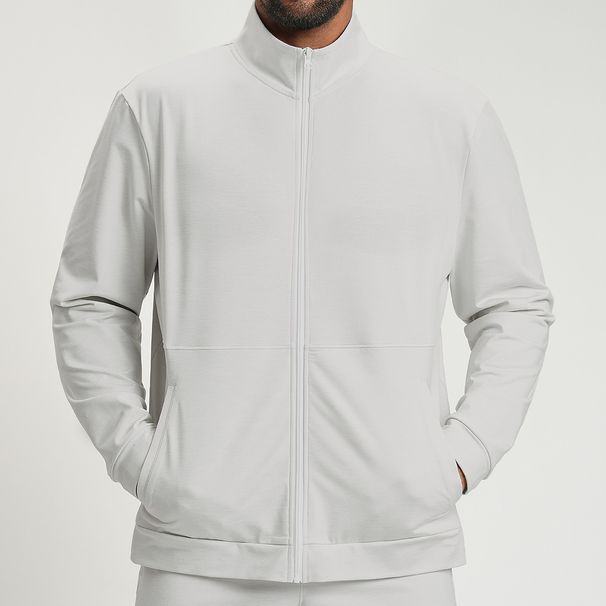 Men's Dual-Tone Performance Jacket – Breathable Stretch Knit For Yoga, Gym & Outdoor Commuting (S-XXL, 4 Colors)_viptrois.com