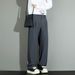 Neapolitan Men's Casual Trousers High End Clean Fit Loose Wide Leg Floor Length Spring Autumn Style_viptrois.com