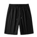 Men's Clothing Summer Five Stretch Shorts Thin Men's Sports Shorts Loose Fat Black Ice Silk Five Point Men's Pants Shorts_viptrois.com