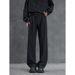 Summer Lightweight Men's Casual Suit Trousers High-End Loose Fit Flowing Ice Silk Neapolitan Black Dress Trousers_viptrois.com