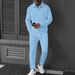 Nordmann European American INS Cross-Border Spring And Auumn Polo Shir Texure Men's Casual Sleeve Long Pans Spors_viptrois.com