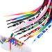 Shoelaces Rainbow Color Shoelaces 8mm Flat Transfer Shoelaces Personalized Accessories Sports Canvas White Shoe Laces_viptrois.com