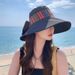 Ethnic Style Spring And Autumn New For Women's Tourism, Foldable Fisherman Bow Shaped Shading Ha, Large Brimmed Sun_viptrois.com