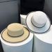 French Straw Women's Sunshade Summer Grass Knitted Flat Edge Top for Vacation, Beach Sunscreen Sun Hat_viptrois.com