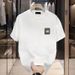 Men's Clothing High End Short Sleeved T Shirt Retro Summer New Print Loose Casual Youth Tops_viptrois.com