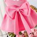 Foreign Trade Cross Border European And American Summer New Cute Girls Light Dress Small And Medium Children's Lace V Neck Bow Dress_viptrois.com