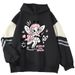American Style Color Block Sweatshirt For Men, Loose Fit, Niche, Little Elf Print Pullover, Outerwear, Cool And Handsome_viptrois.com