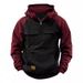 Spring And Autumn European And American New Men's Shoulder Sleeves Half Zipper Sweater Tooling Sports Multi-Pocket Outdoor Trend Hooded_viptrois.com