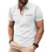 Men's Clothing Men's Short Sleeve Polo Shirt Men's Lapel T Shirt Tops Solid Color Polo Men_viptrois.com