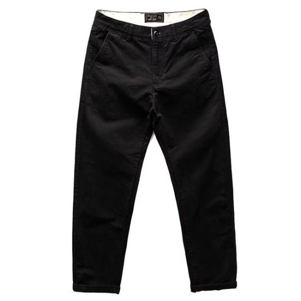 Men's Clothing Thick Heavy Casual Trousers Men Spring And Autumn Slim Straight Pants American Style Stiff Washed Men's Trousers Trend_viptrois.com