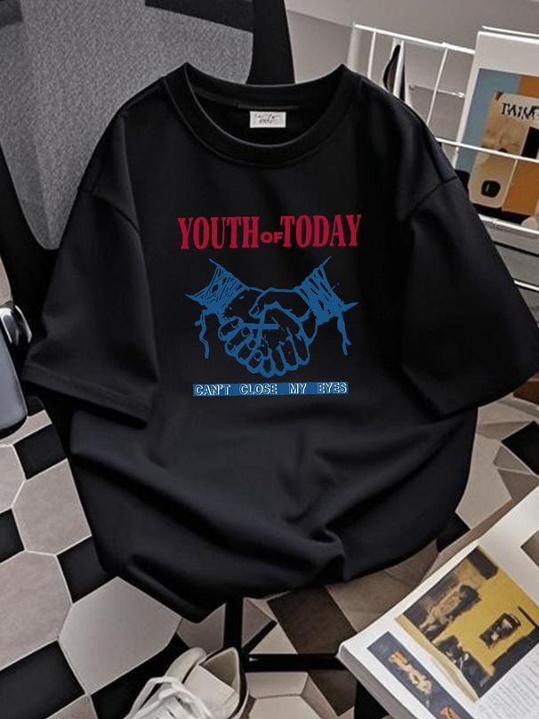 Youth Of Today T Shirt Designer Clothes Graphic Homme Unisex Soft Fashion Slightly Casual Streetwear Breathable Comfortable Stylish Summer_viptrois.com