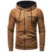 Men's Fleece-Lined Zip-Up Hoodie – Winter Streetwear Jacket With Cozy Thermal Fabric & Adjustable Drawstrings (S-XXXL, 6 Colors)_viptrois.com