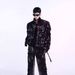 Men's Clothing Retro Washed Heavy Jacquard Twill Denim Jacket Loose Casual Tops Jacket Casual_viptrois.com