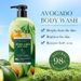 SADOER Avocado Amino Acid Shower Gel: Deep Cleansing, Moisturizing And Nourishing Triple Plant Extract Moisturizing Home Pack 400ml General Skin Type_viptrois.com