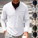 "Men's Heavyweight Twill Henley Shirt – Classic Style Long-Sleeve Layering Tee (S-XXXL, 7 Colors)"_viptrois.com