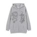 Mother Kids Dragon Print Zipper Sweatshirt Street Fashion Hoodie Trend Loose Fleece Jacket_viptrois.com