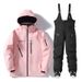 Unisex Korean-Style Ski Outfit Set – Thermal Insulated Waterproof Snowboarding Jacket & Pants_viptrois.com