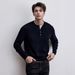 "Classic Henley Collar Men's Sweater – Vintage-Inspired Thick Knit For Winter Warmth & Comfort"_viptrois.com