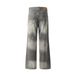 Men's Clothing Retro 2025 High Grade Washed Dirty Inkjet Design Loose Men's Flared Denim Trousers_viptrois.com