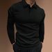 Men's Slim-Fit Long Sleeve Polo Shirt - Breathable & Stretchable, Moisture-Wicking For Gym, Work & Daily Wear_viptrois.com