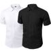 Men's Clothing White Shirt Men's Long Sleeved No Iron Business Formal Fit Professional Working Men's White Casual Suit Shirt_viptrois.com