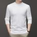 Pure Cross-Border Foreign Trade Sweater Men 2025 Autumn Winter New Men's Solid Color Long Sleeve Knitted Pullover Base Shirt_viptrois.com