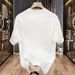Men's Clothing Short Sleeved T Shirt Men's Fashion Brand Summer Loose Five Point Sleeves New Style Internet Celebrity Trend Ins Simple Printed Tops_viptrois.com