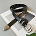 Fashionable retro silver buckle genuine leather belt unisex high-end first-layer cowhide belt ins style accessories_viptrois.com