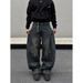 2026 American Retro High Street Silhouette American Scimitar Jeans Men's Washed Vintage Banana Wide-Leg Sickle Pants_viptrois.com