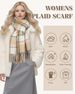 YSense Women's Long Plaid Blanket Scarf Chunky Oversized Winter Fall Warm Big Tartan Scarves Wrap Shawl Ladies Gifts_viptrois.com