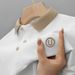 Men's British Style Embroidered Letter Polo Shirt - Breathable Short Sleeve Casual T-Shirt With Classic Collar_viptrois.com