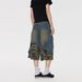 Loom European And Hip-Hop American Retro Cool Patchwork Jeans Men Street Style Personality Versatile Casual Camouflage_viptrois.com