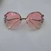 Women's Glasses fashion sunglasses big face slimming net celebrity style sunscreen diamond rhinestone glasses_viptrois.com