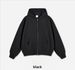 Double Zip Hooded Cardigan Jacket Fleece 350G Sweater Jacket_viptrois.com