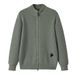 Men's Thick Knit Zip-Up Cardigan With Stand Collar, Casual Solid Color Pullover Sweater, Trendy Outerwear For Winter_viptrois.com