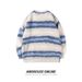 Men's Casual Knit Sweater Oversized Pullover Japanese Style Color Block Long Sleeve Winter Warm Crewneck Jumper_viptrois.com