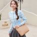Women's Diamond Quilted Embroidery Tote Bag - Large Capacity With Chain Strap & Magnetic Closure (Solid Color Shoulder Bag)_viptrois.com