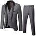 Men's Clothing Men Suits Groom Best Man Suits Men's Graduation Three Piece Suit Green Collar_viptrois.com