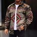 Spring And Autumn Men's Button Jacket Printed Youth Casual Jacket_viptrois.com