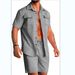 2025 Summer Men's Avant-Garde Fashion Casual Loose Sports Two-Piece Set For Men_viptrois.com
