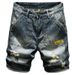 Men's Clothing Men's Summer Ripped Denim Shorts Thin Loose Straight Leg Trendy Plus Size Cargo Jeans For Formal & Casual_viptrois.com