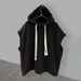 Men's Sleeveless Hooded Vest - Korean Streetwear Style, Breathable Polyester, Unisex Casual Wear For Summer_viptrois.com