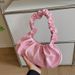 Women's Bags Women's Bag New Solid Color Cloud Pleated Bag Simple Women's Underarm Bag Sweet Shoulder Bag_viptrois.com